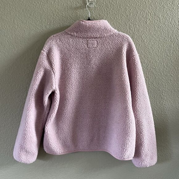 Rails Lorna Sherpa fleece jacket Womens Medium lilac purple pink Sherpa Snap Up - Picture 4 of 14